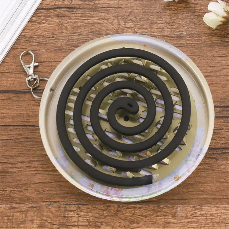 Hanging Mosquito Coil Holder, Portable Metal Incense Holder With Spring Buckle, Outdoor Mosquito Repellent Box Hanging Mosquito Coil Holder, Portable Metal Incense Holder With Spring Buckle, Outdoor Mosquito Repellent Box